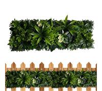 Artificial Lush Fern Greenery Wall Panel - Fake Plant Fence Decor | 25×75cm UV Resistant Faux Plant Panel with Multi-Layer Design for Balcony Privacy, Cafe Background, Eco-Friendly Wall Decor