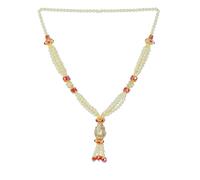 Artificial Mala Pearl Beads Garland Haar Moti Mala for Idol-Mala for God Statues Accessories Pooja Sringar Articles Ornament for Indian Traditional Cultural Festival Decoration(Size:-9")(White)