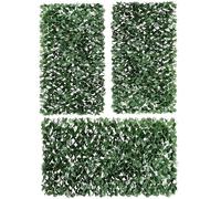Artificial Maple Leaf Fence Screen - 1m x 2m Expandable Trellis Privacy Panel with Faux Green Foliage - Outdoor Indoor Decorative Garden Screening for Balcony, Patio, Fence, Wall & UV Protection (1)