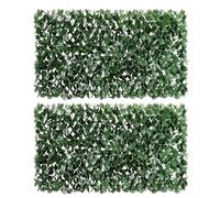Artificial Maple Leaf Fence Screen - 1m x 2m Expandable Trellis Privacy Panel with Faux Green Foliage - Outdoor Indoor Decorative Garden Screening for Balcony, Patio, Fence, Wall & UV Protection (3)