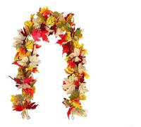 Artificial Maple Leaf Garland 175cm Realistic Autumn Decor