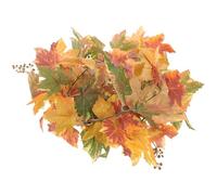Artificial Maple Leaf Garland Autumn Wall Hanging Vine, Plastic Decor | Easy Hanging Farmhouse Style, Reusable Rustic Accent for Fireplace Mantels, Stair Banisters, Patios and Storefront Displays