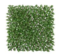 Artificial Maple Leaf Trellis 1x2m Expandable Privacy Screen, UV Resistant Garden Fence Panel with Willow Wood Frame for Balcony, Patio and Outdoor Wall Decor 1X2M