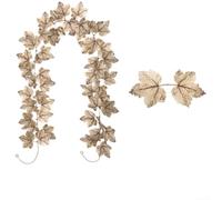 Artificial Maple Leaf Vine 200cm for beige Lifelike Silk Plastic Foliage | Realistic maple leaf veining and flexible vine enhances mantels stair railings or photo backdrops low-maintenance plastic and