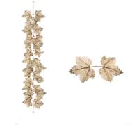 Artificial Maple Leaf Vine 200cm for beige Lifelike Silk Plastic Foliage | Realistic maple leaf veining and flexible vine enhances mantels stair railings or photo backdrops low-maintenance plastic and