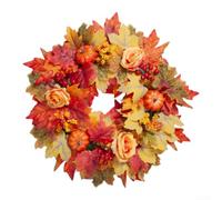 Artificial Maple Leaf Wreath 50cm Silk Autumn Decor