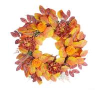 Artificial Maple Leaf Wreath For Thanksgiving Decor, 50Cm Autumn Garland