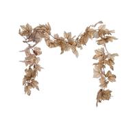 Artificial Maple Leaves Garland, Autumn Decoration Fall Decor Fake Hanging Plant, Faux Vines for Wedding Party Thanksgiving (Fluorescence Yellow, S)