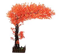 Artificial Maple Tree, Red Maple Tree, Simulation Dwarf Red Japanese Maple Tree, Fake Japanese Maple Tree, Sugar Maple Tree, Artificial Tree Outside Fall Decor 2.5x2.5m/8.2x8.2ft Decoration