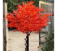 Artificial Maple Tree - Simulation Japanese Maple for Indoor/Outdoor Fall Decor, Ideal for Modern Home Scenery