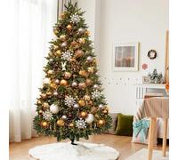 Artificial Medium-sized Christmas Tree, Pre-decorated Lifelike Christmas Tree, Holiday Decorations, Foldable, For Outdoor Use, Porches, Offices, Indoor Spaces(1.8m/6ft)