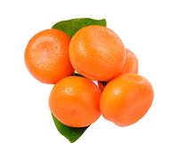 Artificial Mini Bunch Orange Decoration,Lifelike Tangerine Realistic Fake Citrus with Leaves,Fruit Oranges Model(5 branch)