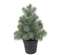 Artificial Mini Fir Tree with Cones in Jute 38 cm Decorative Small Christmas Tree Christmas Tree Art Artificial Tree Decorative Tree Conifers X'Mas Small Christmas Decoration Advent Decoration