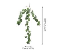 Artificial Monstera Leaf Vine 90cm Plastic Hawaii Style Home Decor | Green Wall Hanging Accent, Bathroom or Gallery Use, Party Decoration Supply, Tropical Theme