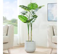 Artificial Monstera Plant with Plastic Planter Pot Indoor House Plant 140cm MCC Direct Multi One Size