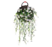 Artificial Morning Glory Flowers - Artificial Morning Glory Basket - Home Decor Accents for Deck Wall Porch Front Fall Gazebo Balconies Door