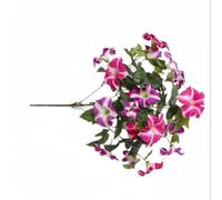 Artificial Morning Glory Stem 21.7 inches Tall and 16.5 inches Wide for Use in Modern Rustic Boho and Farmhouse Interior Themes (pink)