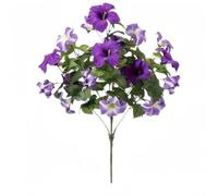 Artificial Morning Glory Stem 21.7 inches Tall and 16.5 inches Wide for Use in Modern Rustic Boho and Farmhouse Interior Themes (purple)