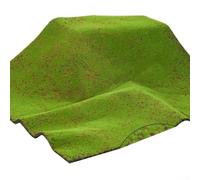Artificial Moss Mat 100x100cm Fake Green Grass Rug for Wall Decor Planters Aquariums Home Garden Patio(Red base moss)