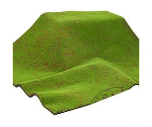 Artificial Moss Mat, 100x100cm, Simulated Grass Rug, Realistic Faux Turf, Fire Resistant Silk Cotton, Indoor Outdoor Garden Patio Decor(Red base moss)