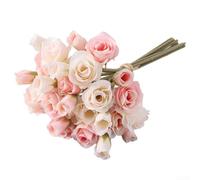 Artificial Multi Headed Roses for For home Decor and Weddings, Maintenance Bouquets for Lasting Beauty (light-pink)