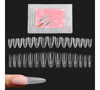 Artificial Nail Forms - 240 Pieces Crystal Nail Enhancement Semi Permanent Extension Plates | Home Salon Application for Creating