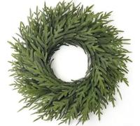 Artificial Norfolk Pine Christmas Wreath 13 Branch Green Front Door Hanging Ornament For Indoor Outdoor Home Garden Festive Décor(1)