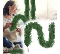 Artificial Norfolk Pine Garland, 3ft-8.85ft Realistic Christmas Greenery Garland, for Mantle, Staircase, Banister,Fireplace,Wall, Door, Indoor & Outdoor Holiday Xmas Decortions (3ft (90cm))