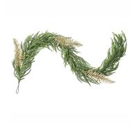 Artificial Norfolk Pine Garland, 5.9 Ft Christmas Greenery for Mantel, 50 Branch Tips, Two-Tone Foliage, Fern Leaf Accents, Draped Vine Shape, Tabletop And Fireplace Display