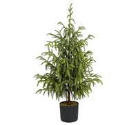 Artificial Norfolk Pine Tree - 3FT / 90CM Faux Christmas Tree Potted Plants Real Touch for Indoor Outdoor Home Front Porch Christmas Decor