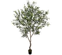 Artificial Olive Tree 7ft(82in,2200+Uv Protection Leaf) Tall,Faux Olive Tree Indoor Artificial Tree for Modern Home Office Living Room Floor Decor Indoor