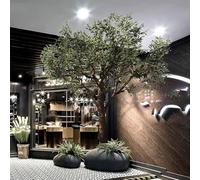 Artificial Olive Tree Silk Plant, Horse Drunken Wood Simulation Tree for Home Office Living Room Farmhouse Decor,1.6x1m5.2x3.3ft