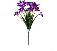 Artificial Orchid Grass Bouquet for Indoor Use Including For Home Office Studio and Special Event Decoration (Purple)