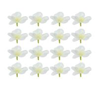 Artificial Orchid Petals, 24Pcs Faux Orchid Flower Head Fake Butterfly Flowers Crafts for Home Wedding Decoration, Cream White