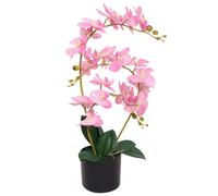 Artificial Orchid Plant with Pot 65 cm Pink