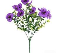 Artificial Orchid, Simulated 7-Fork Tricolour Eucalyptus Phalaenopsis for Indoor Outdoor Home Decoration Fake Flower Display(Purple)