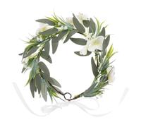 Artificial Orchid Wreath Headband for Brides and Wedding Photos | Cloth-made Floral Wreath, Lightweight Comfort, Fresh Natural Style, Outdoor Use, Romantic Look