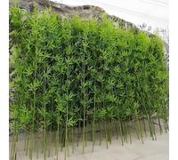 Artificial Outdoor Bamboo Tree UV Resistant 3ft 4ft 5ft 6ft 7ft 8ft Tall, Garden Privacy Screen Large Faux Bamboo Silk Trees with Leaves, for Indoor Home Decor(70 Pack,1m/3.3ft Tall)