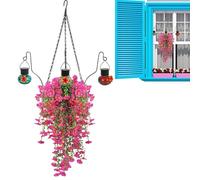 Artificial Outdoor Flowers Bird Feeder Realistic Decoration with Hook