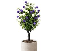 Artificial Outdoor Plants | Fade Resistant Realistic Eucalyptus Camellia With Aren - Decoration of Fake Garden Plants | For Courtyards Yard Lawn Grassland Garden Party Festival Gate