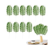 Artificial Palm Leaves - Faux Jungle Plants Palm Fronds - Large Artificial Leaves Fronds, Faux Fake Tropical