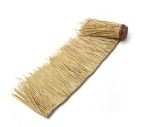 Artificial Palm Thatch Roll, 50x100cm Waterproof Thatch Tiles for Tiki Bar, Gazebo, Garden Decor - PE Faux Straw Roofing Panel (Beige)