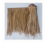 Artificial Palm Thatch Rolls Thatch Roofing for Tiki Bar Waterproof, Plastic Synthetic Thatch Runner Roll for Summer Keep Cool, Outdoor Gazebo Patio Cover(Yellow b,0.5x6m/1.64X19.7ft)