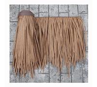 Artificial Palm Thatch Runner Roll, 0.5m 19.7'' Wide PE Tiki Hut Bar Thatch Runner Roofing Panels, Tropical Decorations for Garden Patio Deck Gazebos Wall House(Yellow e,0.5x20m/1.64X65.6ft)