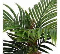 Artificial Palm Tree 150 cm with 12 Leaves Made of PEVA, Green, Fir Wood Trunk with Plastic Coating, Easy Care, Stable Stand, Ideal for Living Room, Office, Balcony and Garden