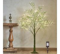 Artificial Palm Tree with 250 LED Warm White Lights - Illuminated Tropical Decoration for Indoor and Outdoor Use, Perfect for Christmas and Home Décor