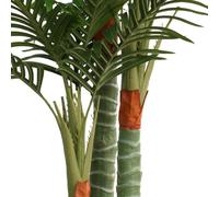 Artificial Palm Tree with 3 Trunks, Green, 180 cm, Polypropylene Plant with Sturdy Cement Pot, Decorative Tree for Living Room, Office, Balcony, Patio, Easy-Care Privacy Screen