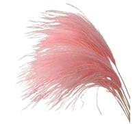 Artificial Pampas Grass, 10 pcs Multicolor Dried Pampas Grass Artificial Christmas Wedding Home Decor(B Pink)