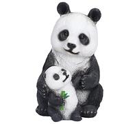 Artificial Panda Figurine Mother & Child Bear Ornaments for Garden Lawn Desk Decoration, Simulation Animals Statue Living Room Decor Ornaments