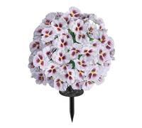 Artificial Pansy Ball Flowers Stake Outdoor Weatherproof 40cm
